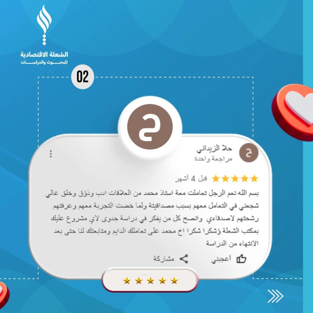 ماذا يقول عملاؤنا عن الشعلة – أفضل شركة دراسة جدوى؟